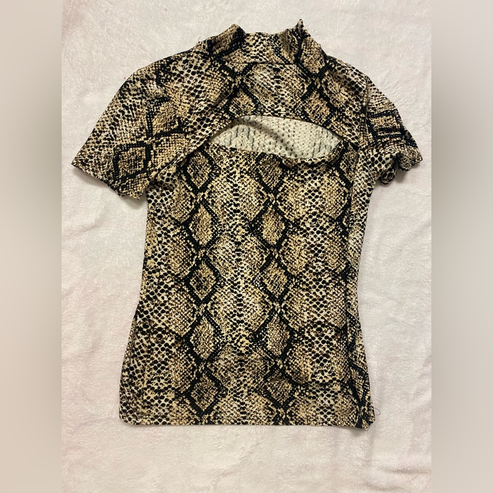 Pinc Animal Print Top